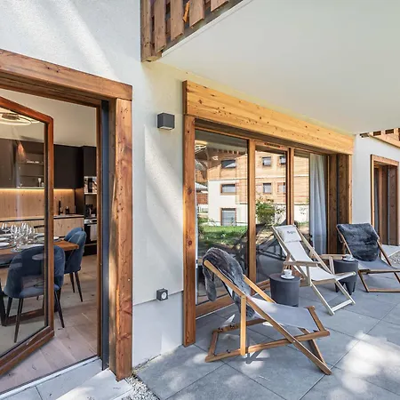 Neuf, 4 Personnes, Terrasse, 15 Min Du Centre De - Fr-1-569-96 Apartmán Megève